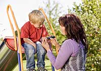 Blutzucker messen beim Spielen