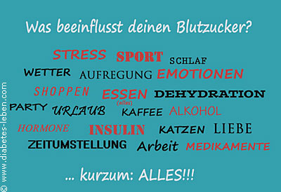 Faktoren, die den Blutzucker beeinflussen