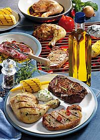 Dreierlei Fleisch vom Grill