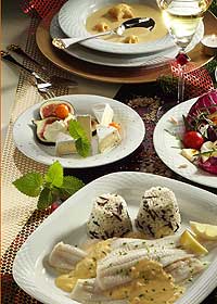 Weihnachtsmenü Schollenfilet in feiner Rahmsauce