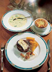 Weihnachtsmenü Tournedos mit Pfifferlingen