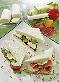 Tramezzini mit Mozzarella