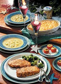 Weihnachtsmenü mit Rumpsteak Strindberg